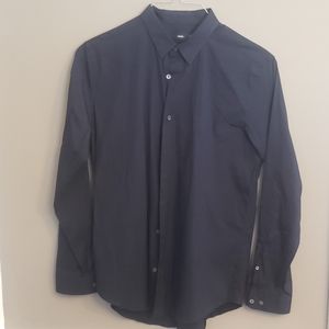 Navy Mens Button Down Shirt